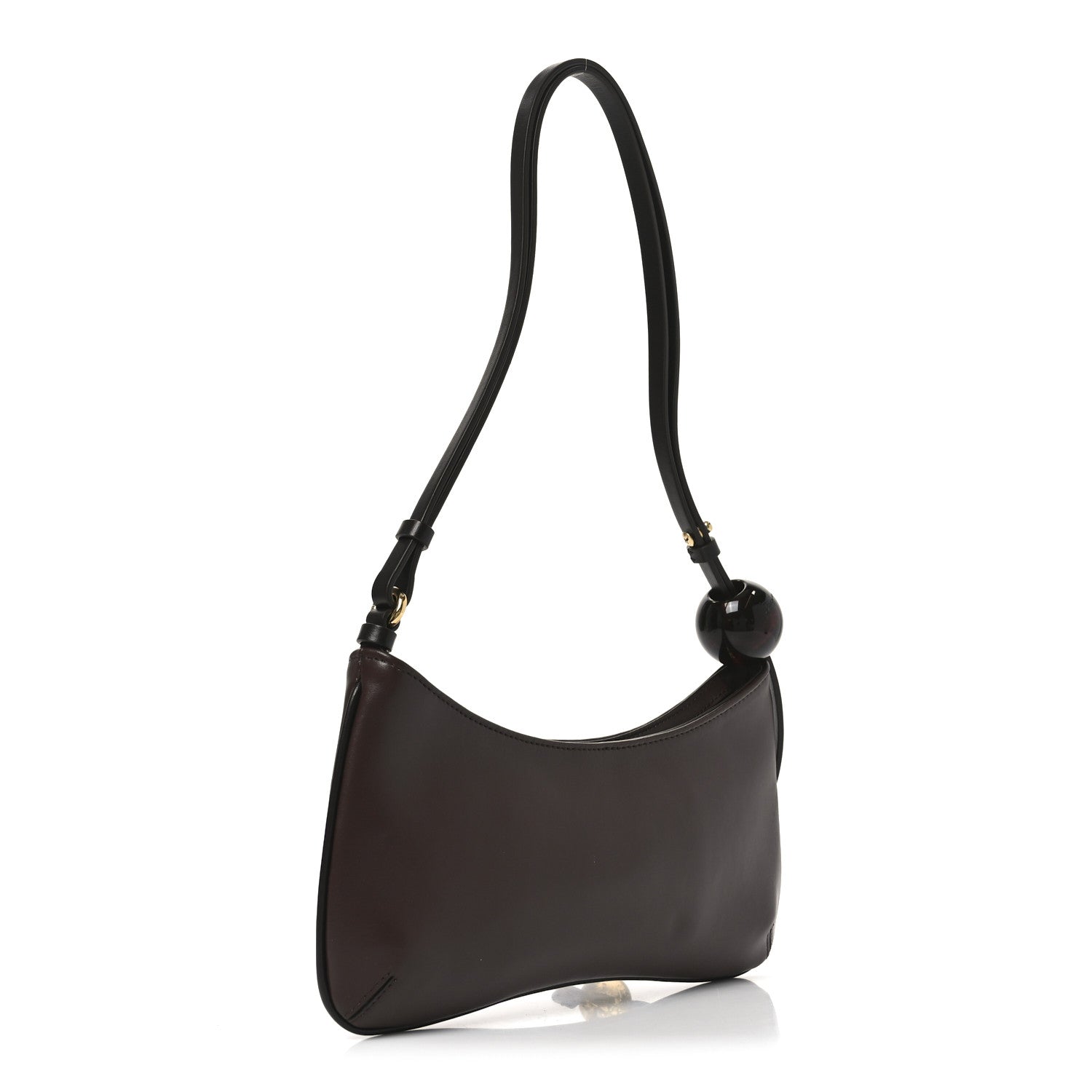 Jacquemus Smooth Calfskin Le Bisou Perle Medium Brown 3 of 9