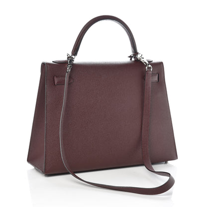 Hermes Epsom Kelly Sellier 32 Bordeaux 3 of 37