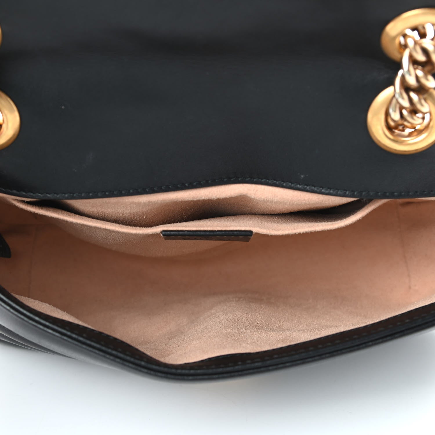 Gucci Calfskin Matelasse Mini GG Marmont Shoulder Bag Black 5 of 9