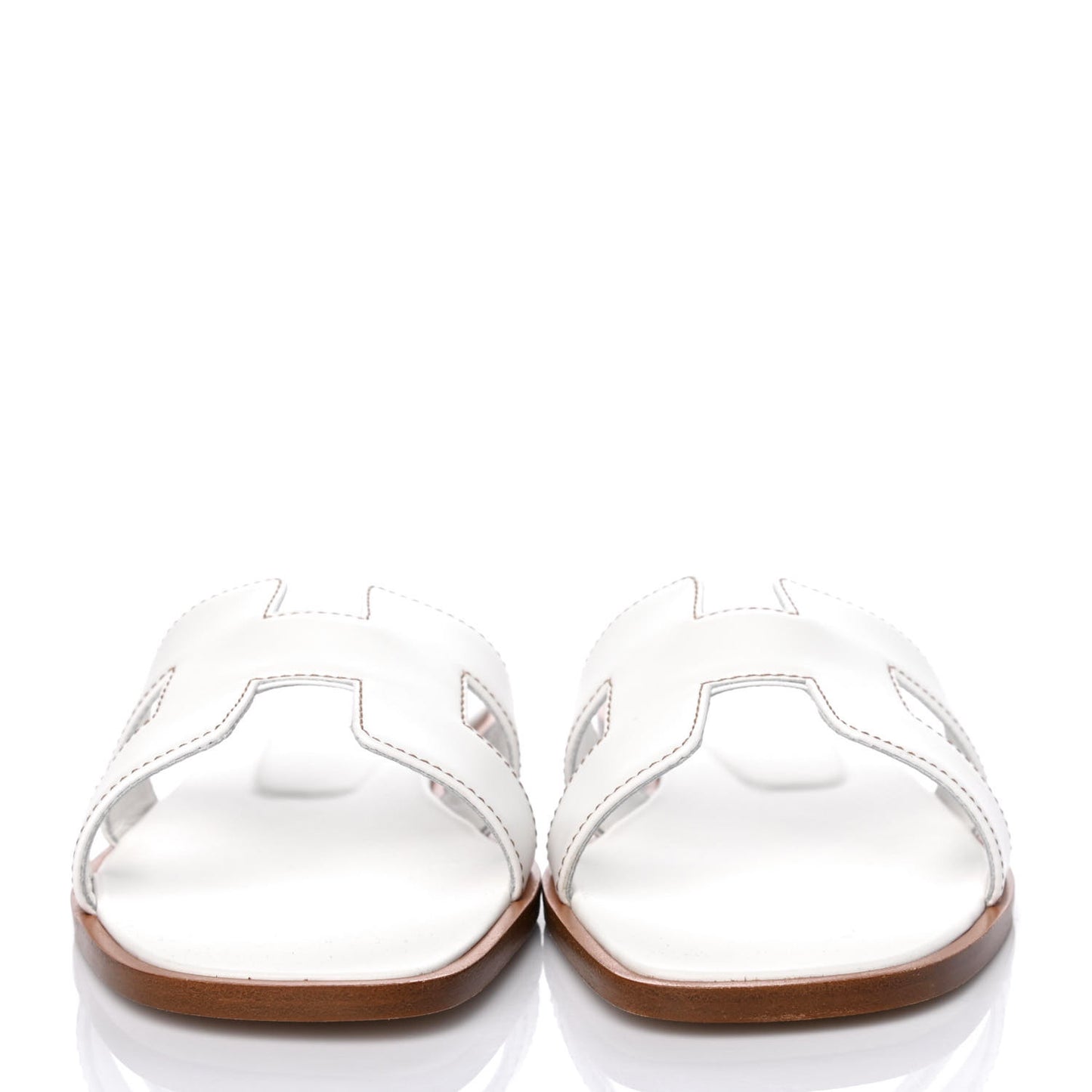Box Calfskin Oran Sandals 39 White