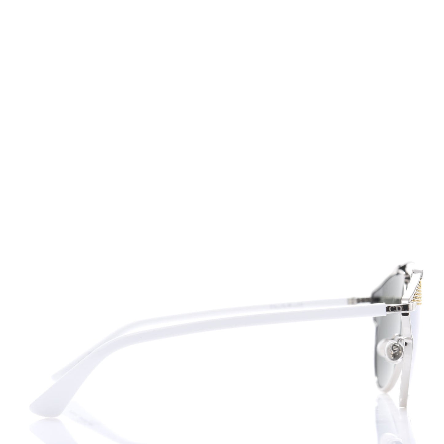 Studded So Real Sunglasses Silver White