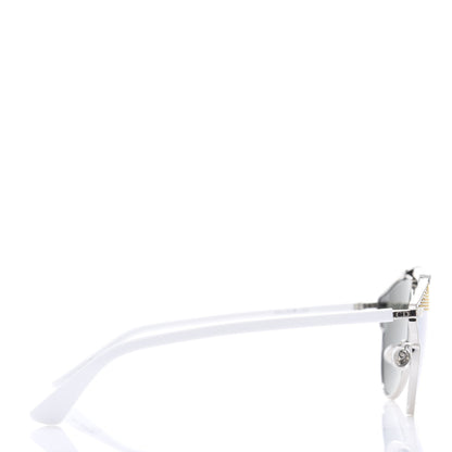 Christian Dior Studded So Real Sunglasses Silver White 3 of 9