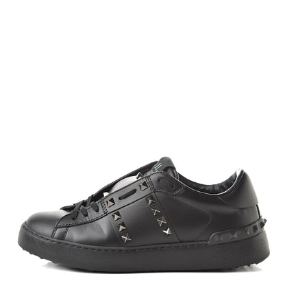 Valentino Garavani Calfskin Rockstud Untitled Open Sneakers 37 Black 1 of 8