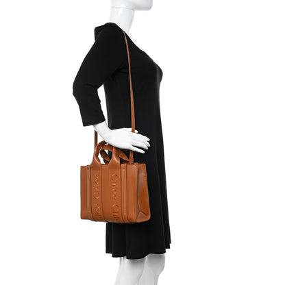 Chloe Calfskin Small Woody Tote Caramel 2 of 13