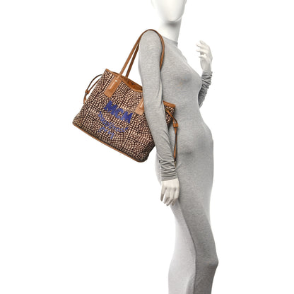 MCM Visetos Medium Liz Reversible Shopper Tote Cognac 2 of 17