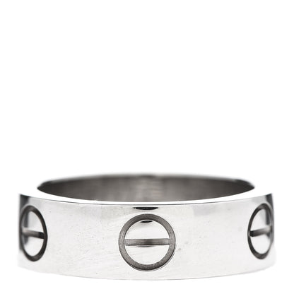 Cartier 18K White Gold 5.5mm LOVE Ring 50 5.25 1 of 4