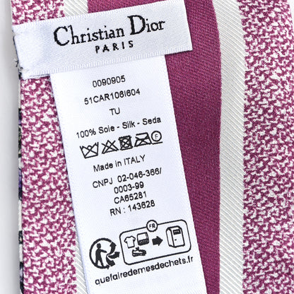 Christian Dior Silk Chardons Mitzah Scarf ivory Purple Multicolor 3 of 4