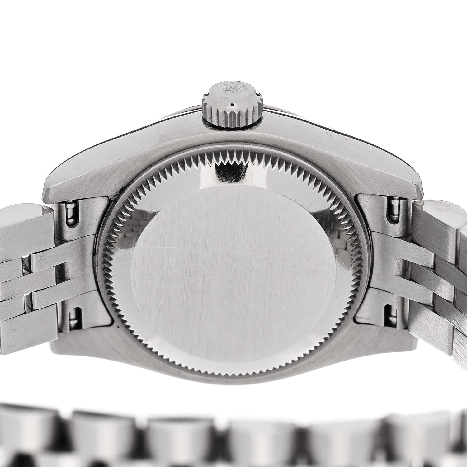 Rolex Stainless Steel 18K White Gold 26mm Oyster Perpetual Datejust Watch Black Roman 179174 4 of 5