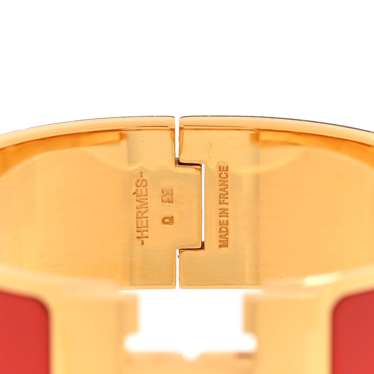 Enamel Wide Clic Clac H Bracelet GM Red