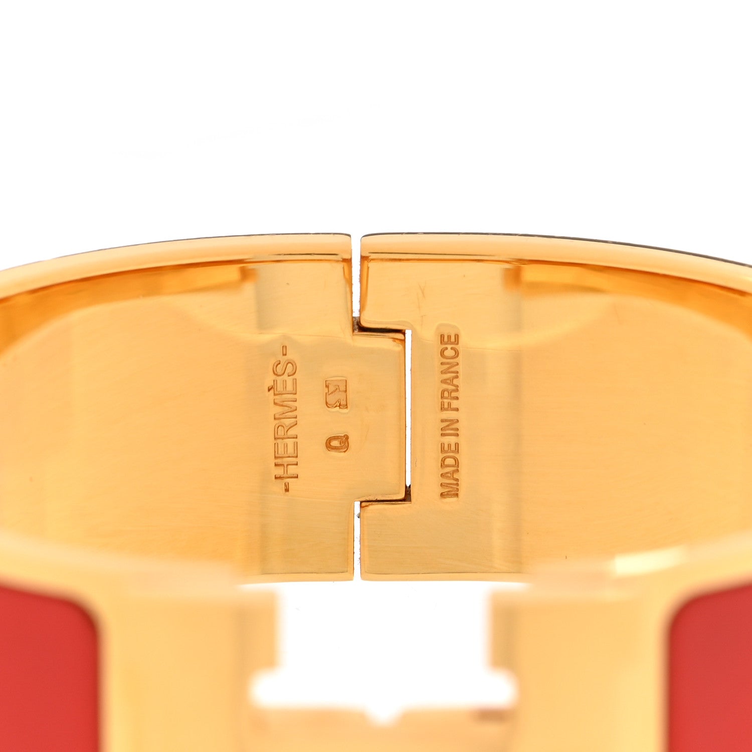 Hermes Enamel Wide Clic Clac H Bracelet GM Red 4 of 4