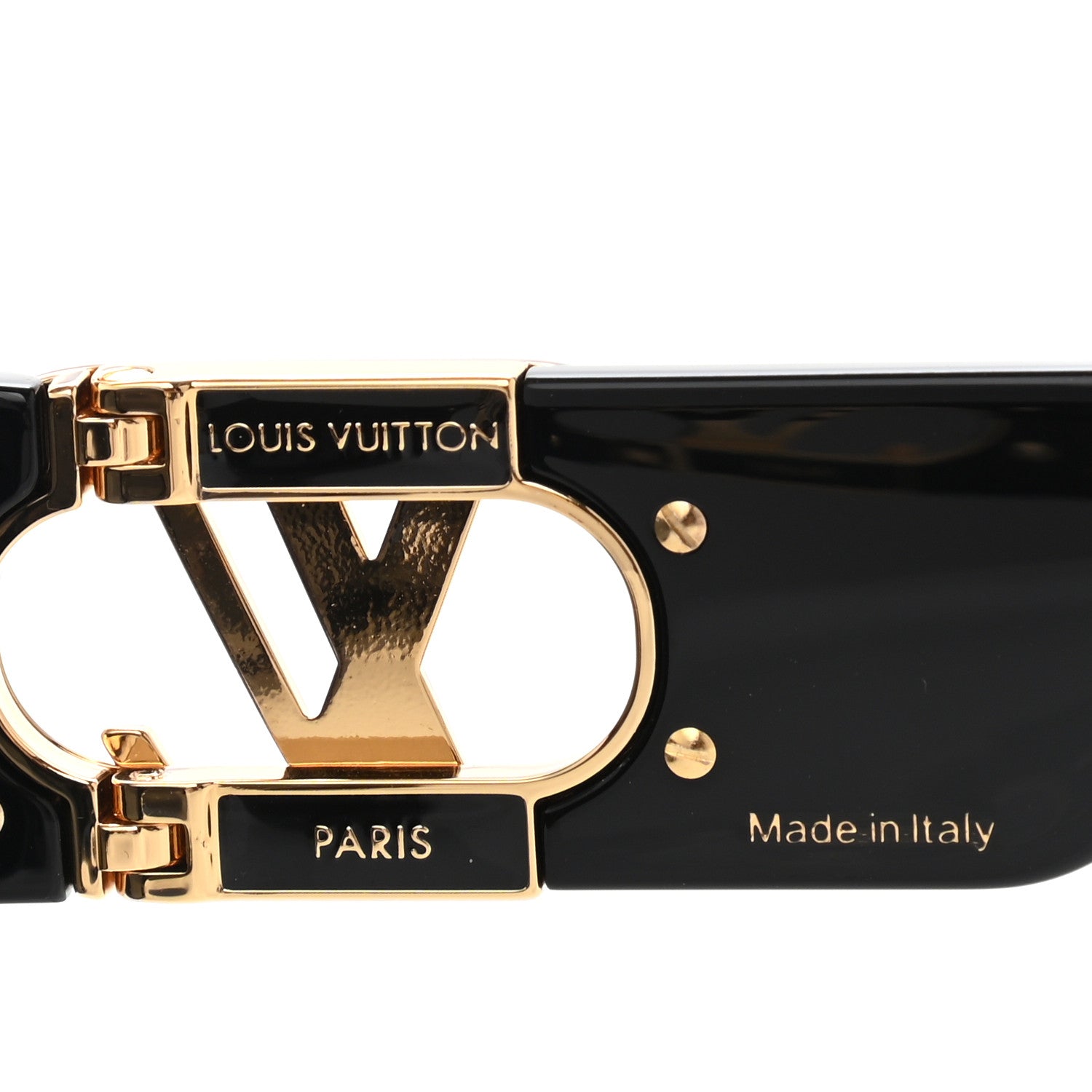 Louis Vuitton Acetate LV Link Square Sunglasses Z1478E Black