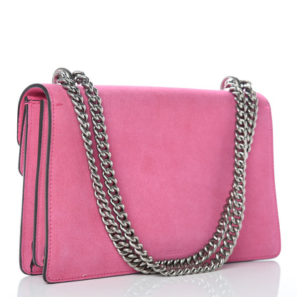 Gucci Suede Cudu Vitello Velvet Small Dionysus Shoulder Bag Pink Tropical Flower 4 of 12