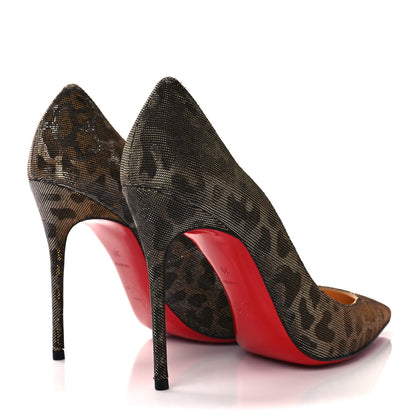 Christian Louboutin Lame Decollete 554 100 Pumps 39 Gold Silver 4 of 10