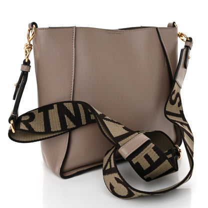 Stella McCartney Eco Alter Nappa Perforated Logo Mini Crossbody Dark Taupe 3 of 9