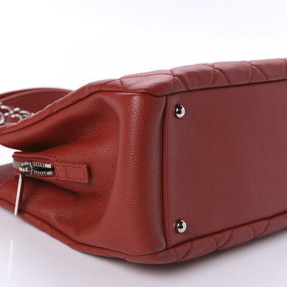 Chanel Caviar Quilted Timeless CC Shopping Tote Red 6 of 11