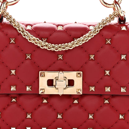 Valentino Garavani Nappa Small Rockstud Spike Shoulder Bag Rosso Valentino 7 of 9