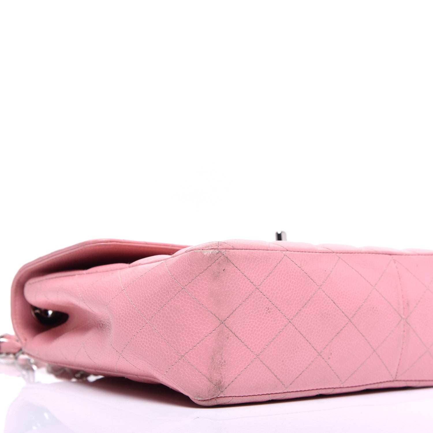 Chanel Caviar Quilted Jumbo Single Flap Pink 8 of 9
