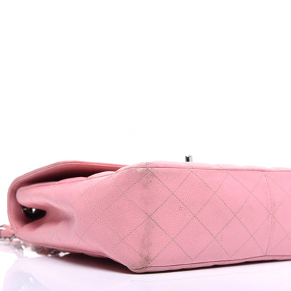 Chanel Caviar Quilted Jumbo Single Flap Pink 8 of 9