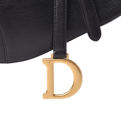 Christian Dior Shiny Goatskin Saddle Bag Black 10 of 11