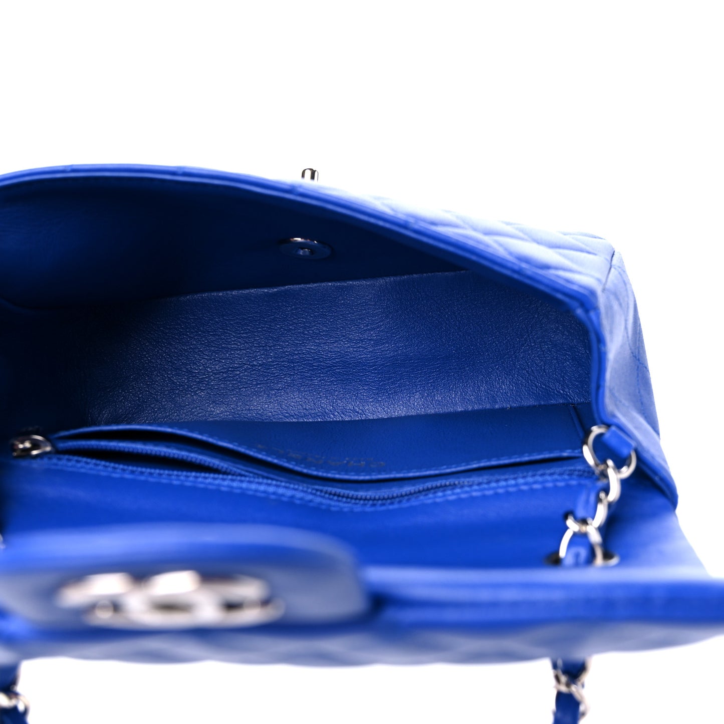 Lambskin Quilted Mini Rectangular Flap Royal Blue