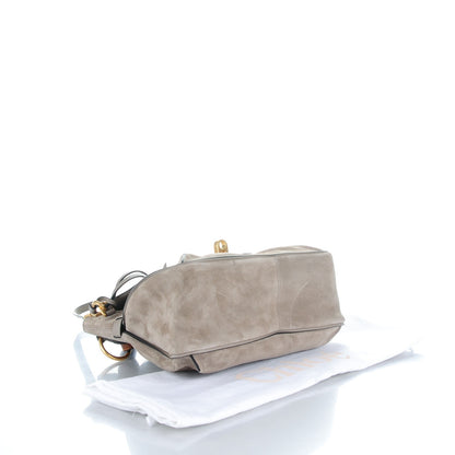 Chloe Suede Calfskin Small Lexa Shoulder Bag Motty Grey 4 of 9
