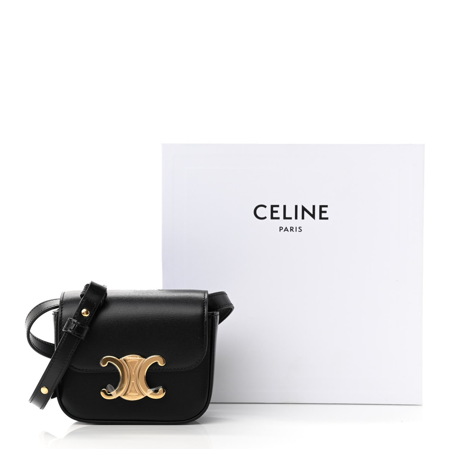 Celine Shiny Calfskin Mini Triomphe Black 12 of 12