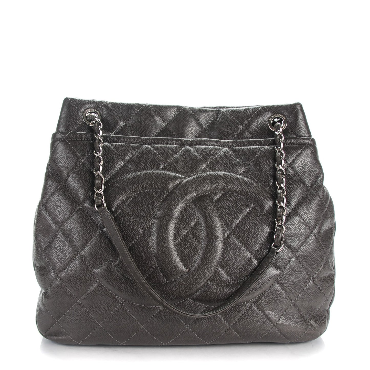 Soft Caviar Timeless Large Shopping Tote Grey