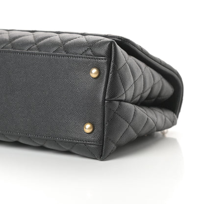 Chanel Caviar Quilted Small Coco Handle Flap Black 10 of 13