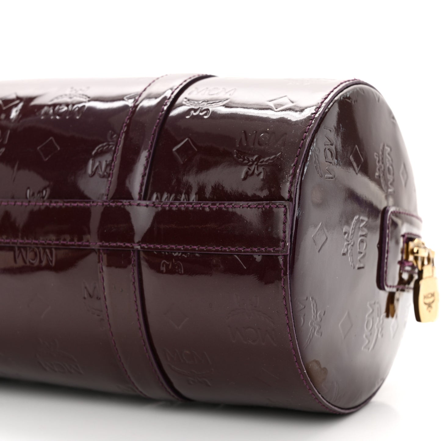 Patent Monogram Essential Barrel Bag Bordeaux