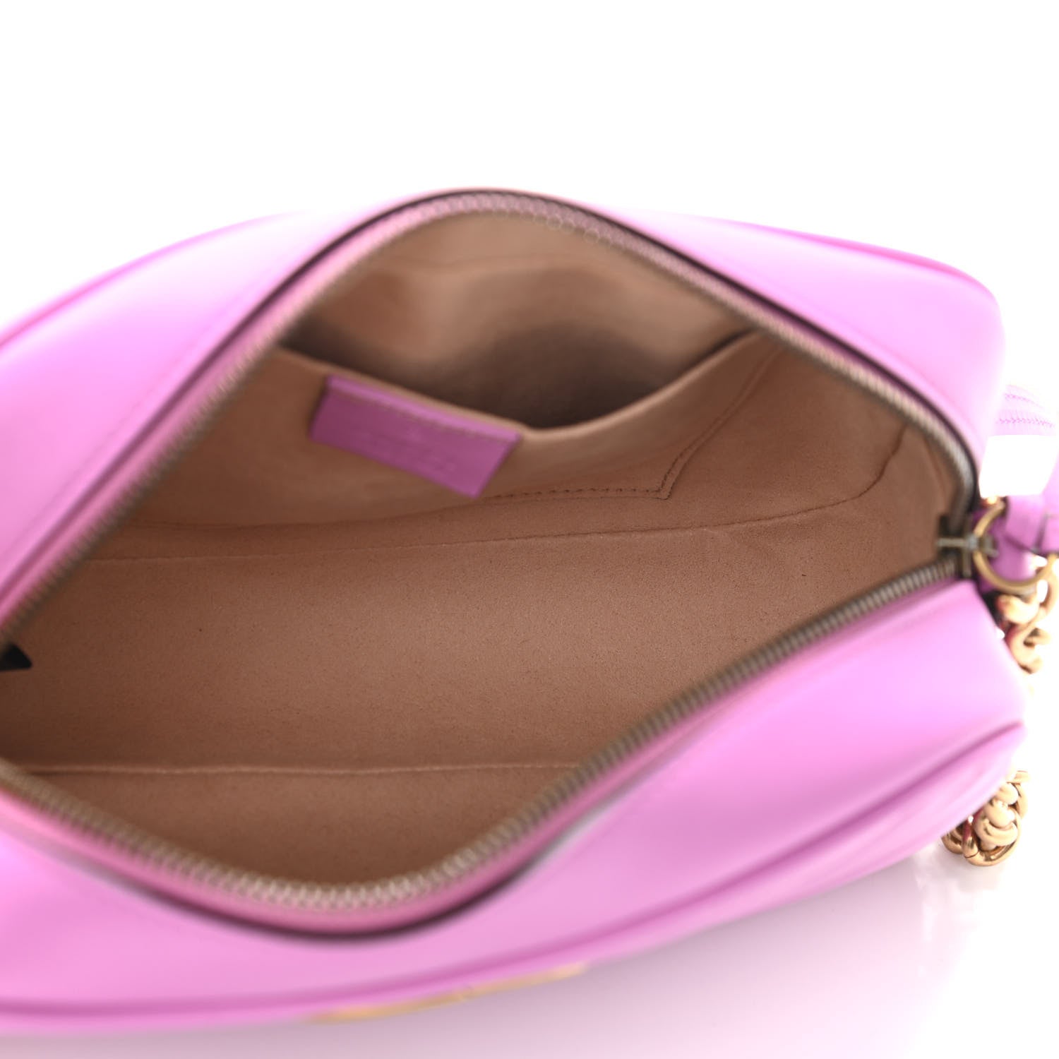 Gucci Calfskin Matelasse Small GG Marmont Chain Shoulder Bag Candy Mousse 5 of 10