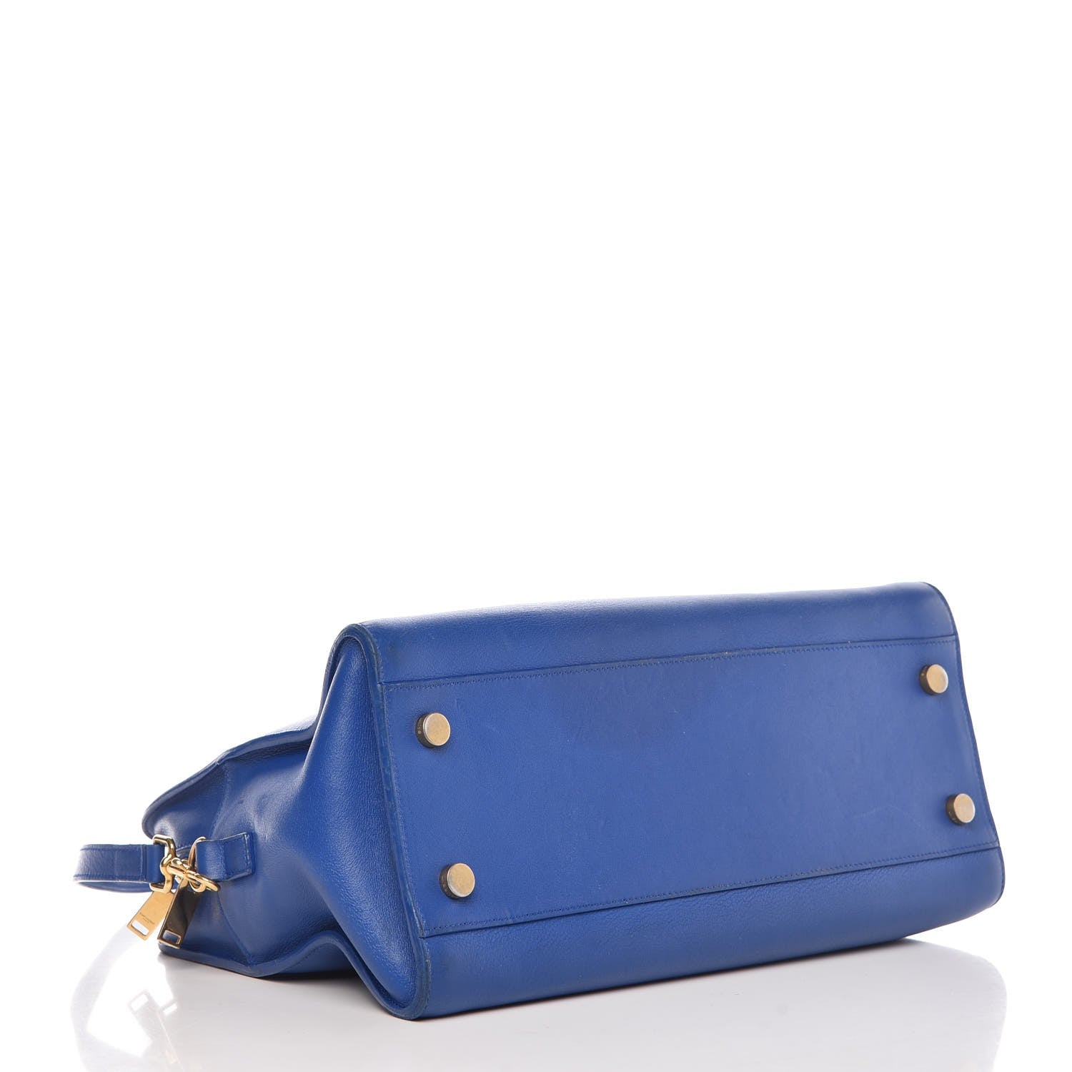 Saint Laurent Calfskin Small Monogram Cabas Blue Majorelle 5 of 12