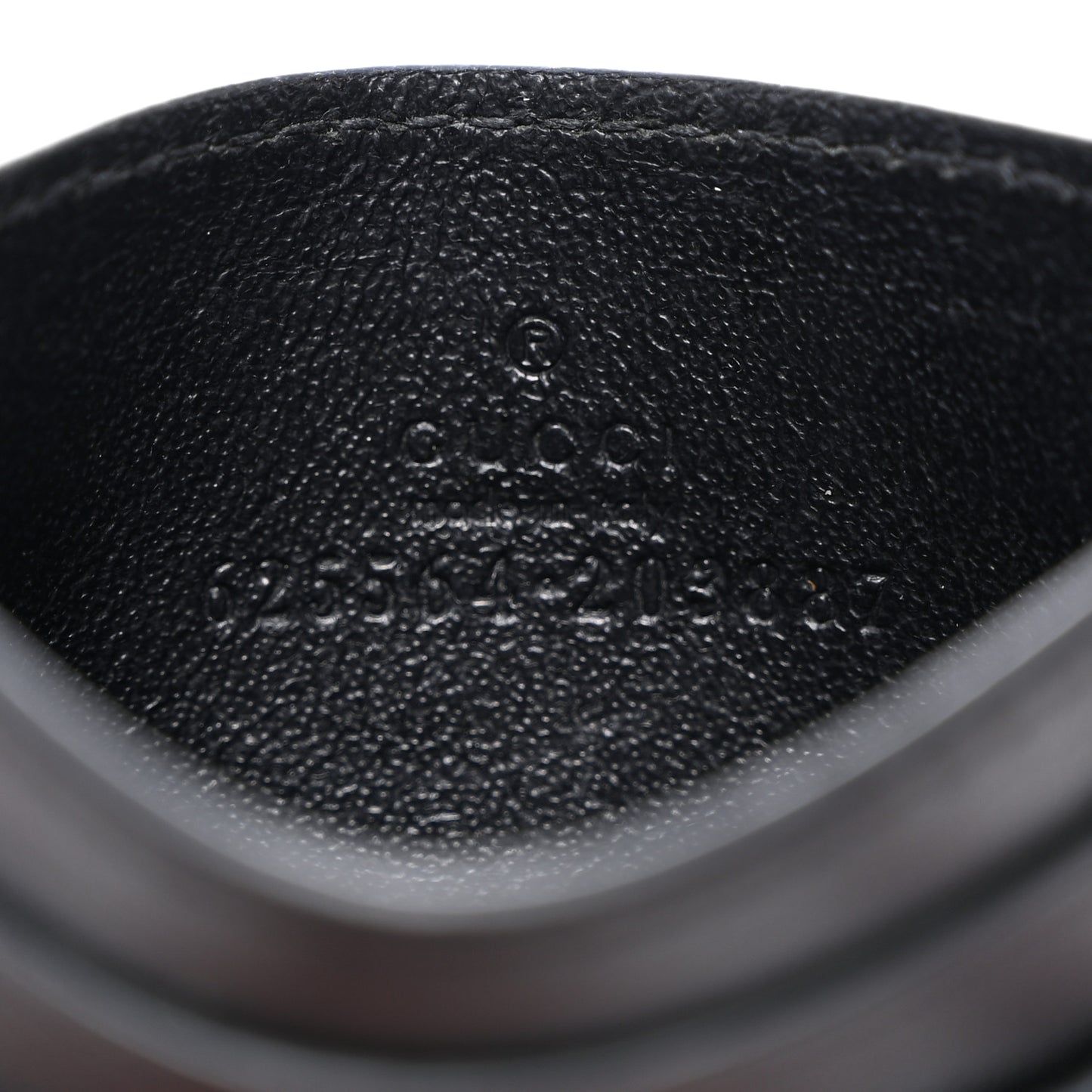 Calfskin GG Tennis Embossed Card Holder Black