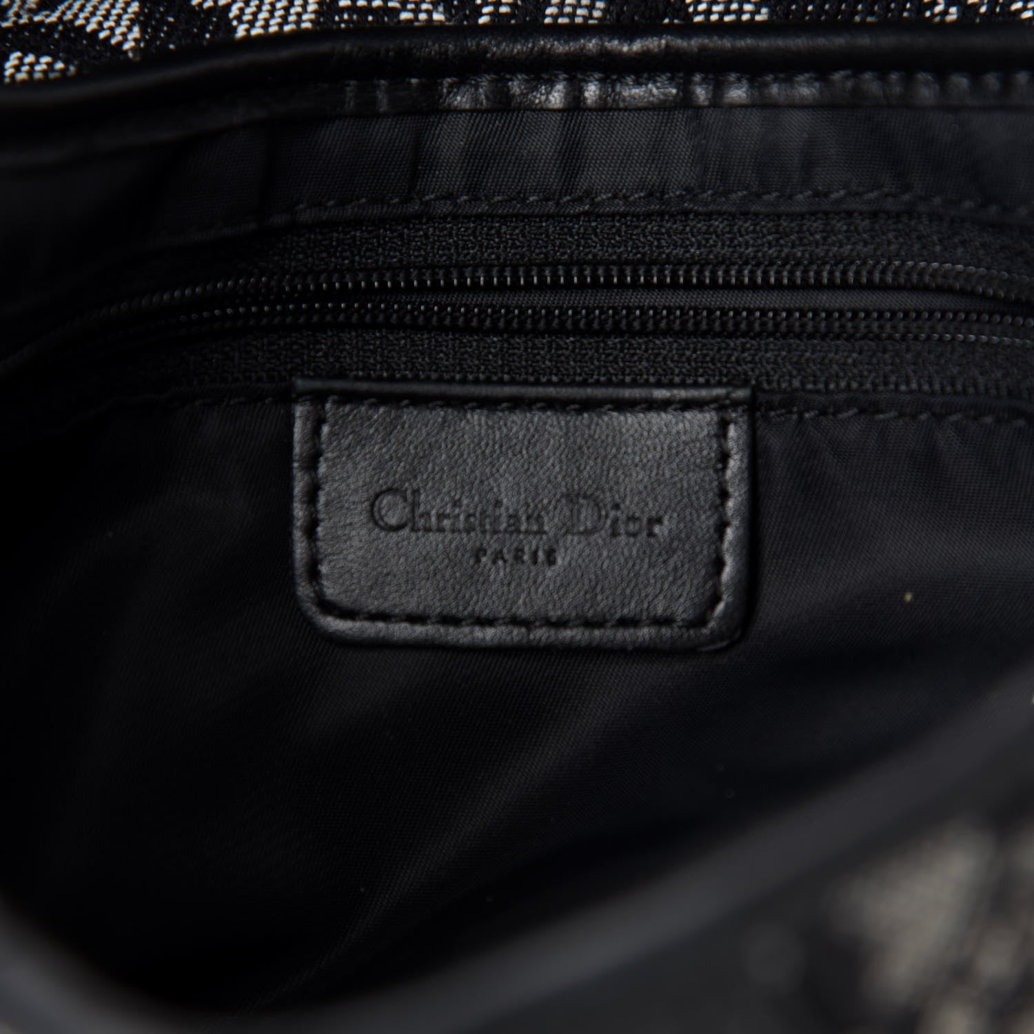 Christian Dior Monogram Saddle Bag Black 12 of 14