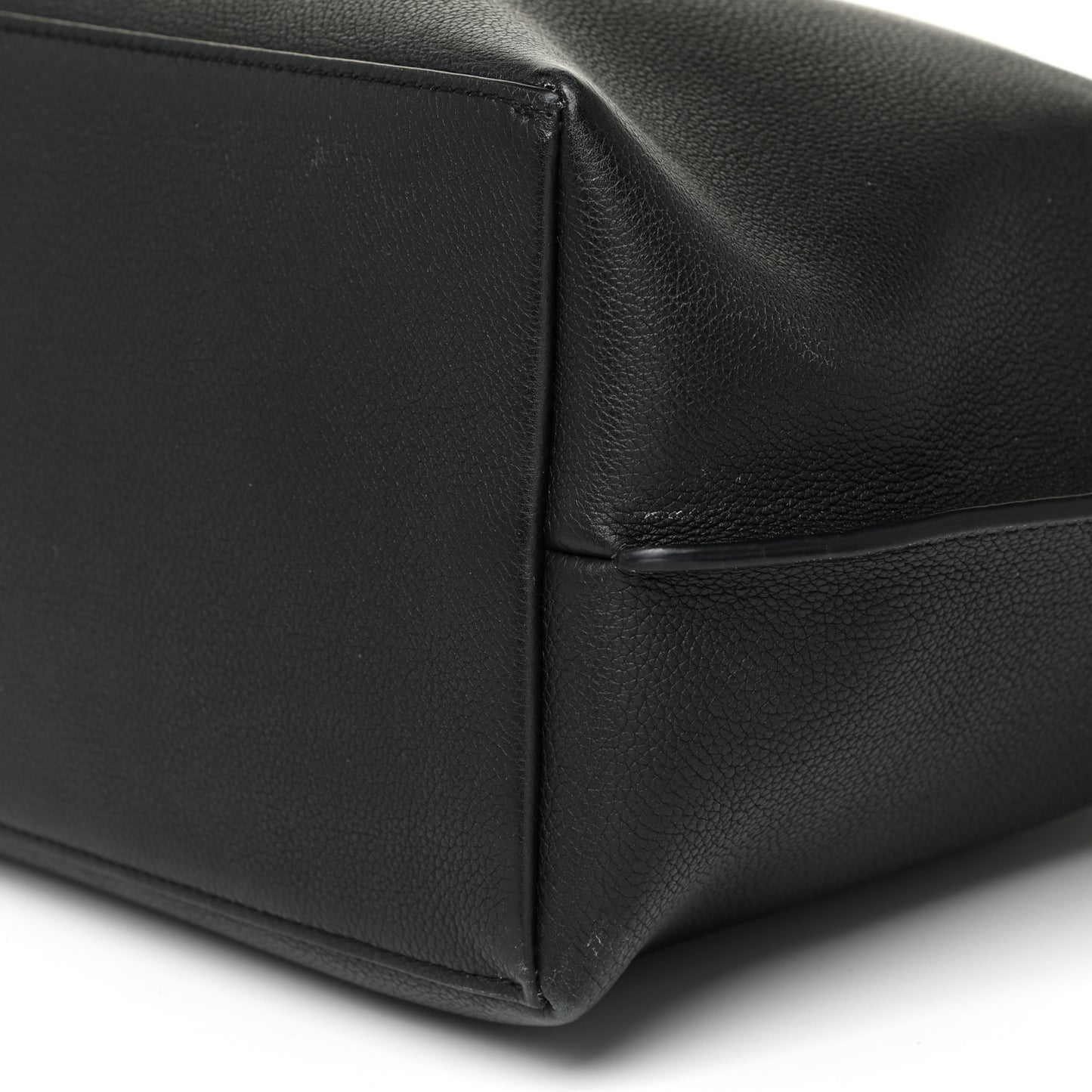 Calfskin Lockme Go Tote Black