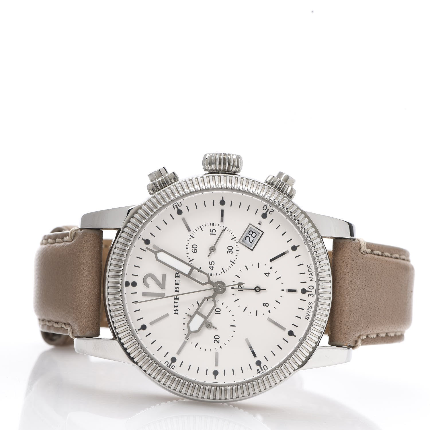 Burberry Stainless Steel Calfskin 42mm Chronograph Quartz Watch BU7816 3 of 11