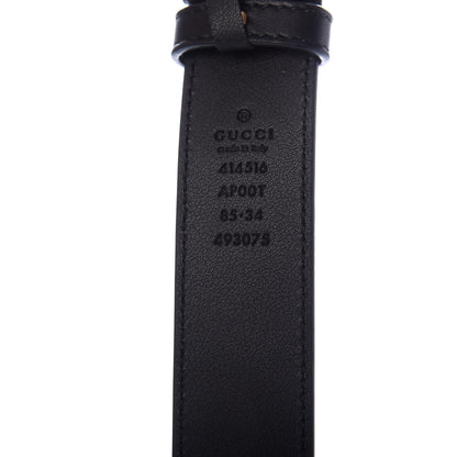 Gucci Calfskin Double G 30mm Belt 85 34 Black 3 of 4