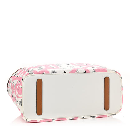 MCM X Eddie Kang Visetos Medium Reversible Shopper Tote White 6 of 18