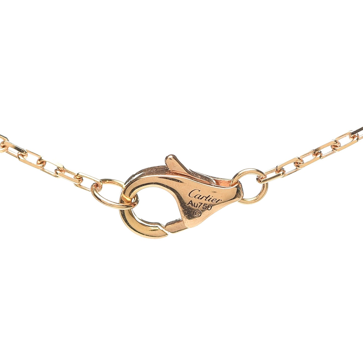 18K Pink White Yellow Gold Pink Sapphire Trinity De Cartier Pendant Necklace