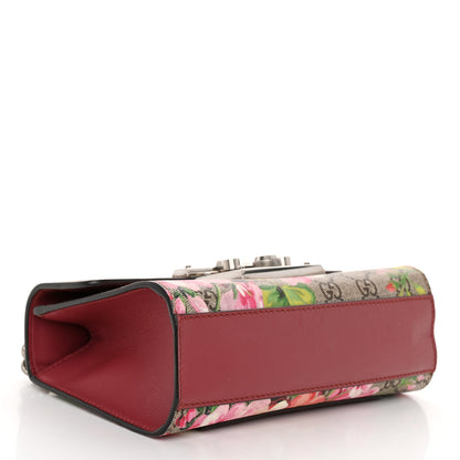 Gucci GG Supreme Monogram Blooms Small Padlock Shoulder Bag Beige Multicolor Dry Rose 4 of 12
