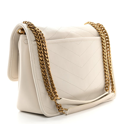 Saint Laurent Lambskin Matelasse Monogram Medium Niki Chain Satchel Crema Soft 3 of 11