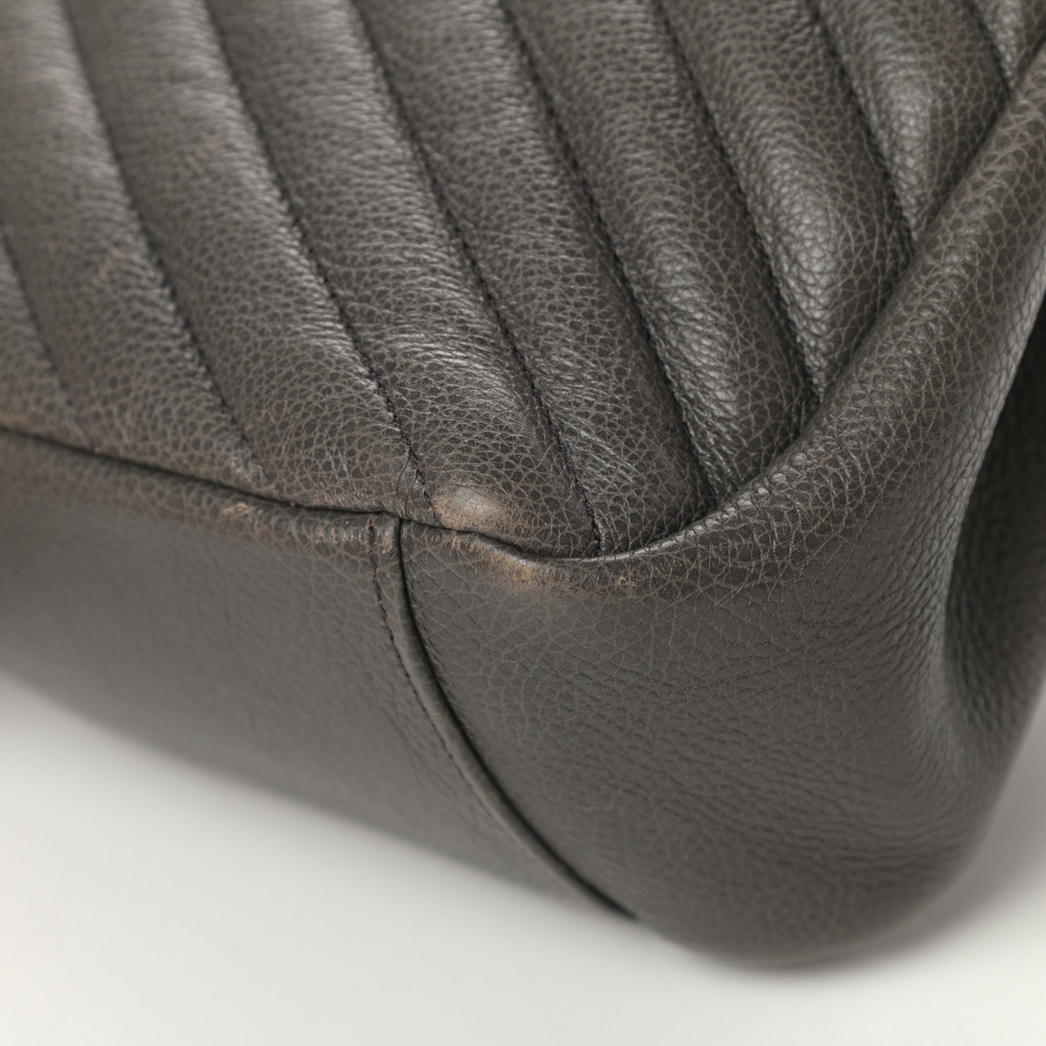 Saint Laurent Calfskin Matelasse Chevron Monogram Large College Satchel Light Coal 11 of 18