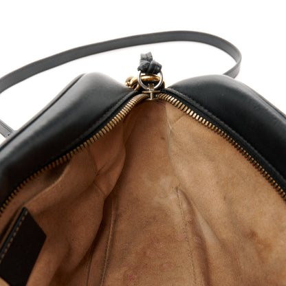 Gucci Calfskin Matelasse Small GG Marmont Chain Shoulder Bag Black 13 of 15