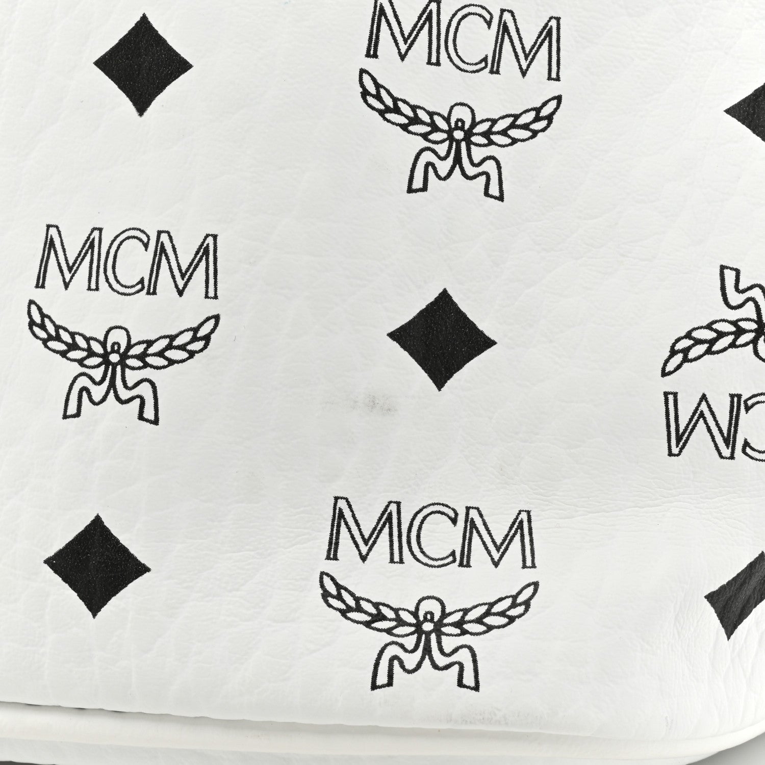 MCM Visetos Medium Liz Reversible Shopper Tote White 15 of 17
