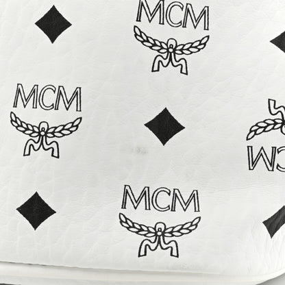 MCM Visetos Medium Liz Reversible Shopper Tote White 15 of 17