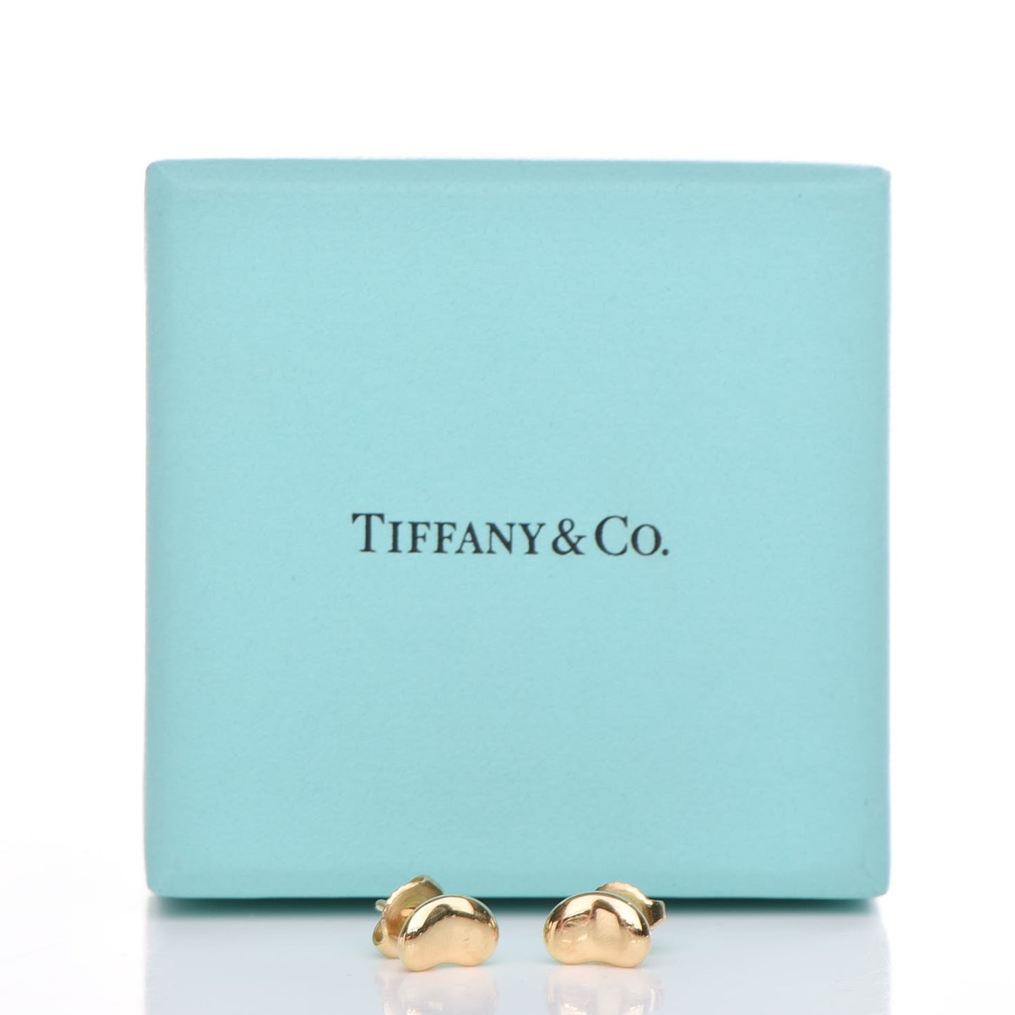 18K Yellow Gold 5mm Elsa Peretti Bean Earrings