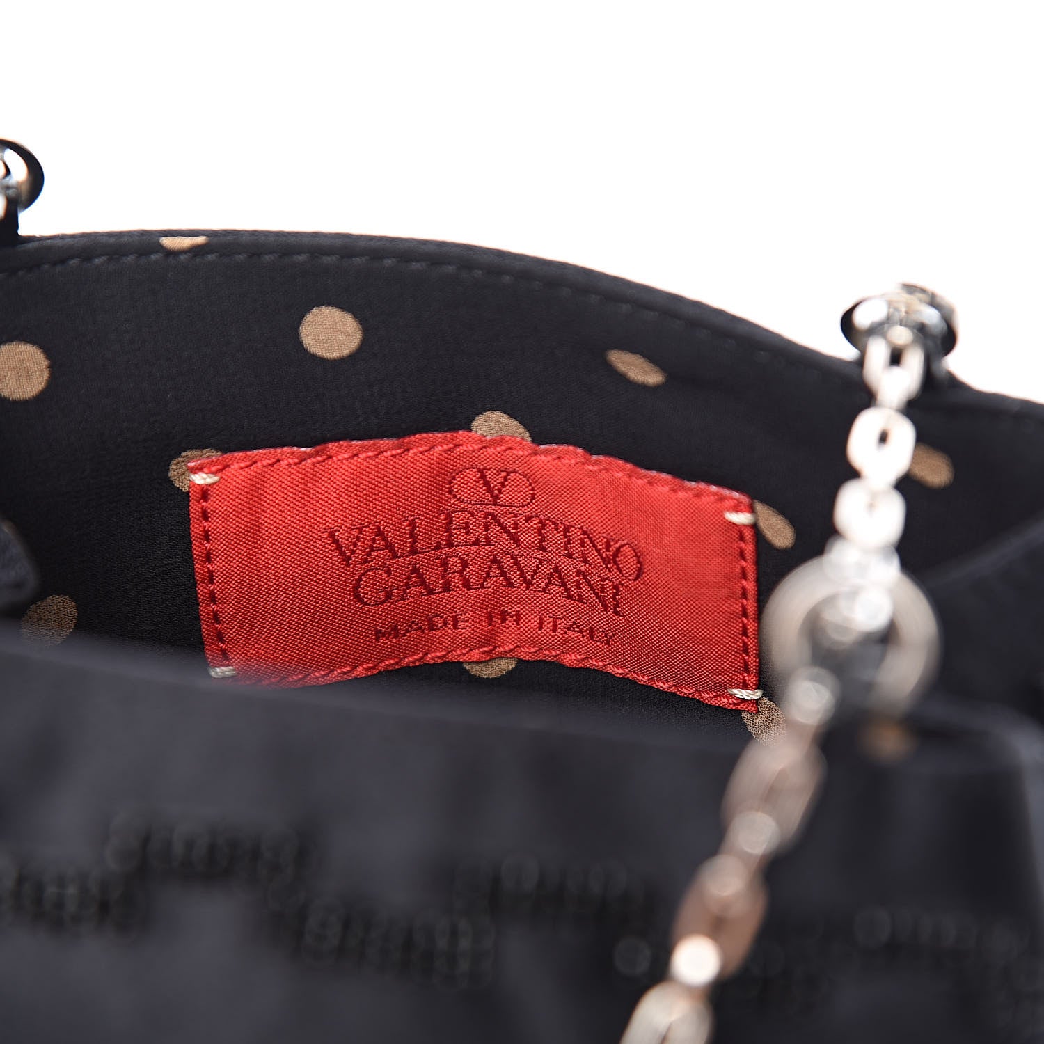 Valentino Garavani Satin Sequin Embellished Micro Shopping Bag Black 6 of 13
