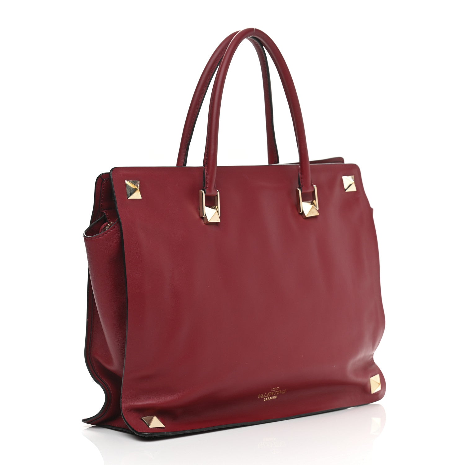 Valentino Garavani Vitello Macro Rockstud Runway Tote Scarlet 3 of 13