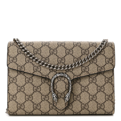 Gucci GG Supreme Monogram Mini Dionysus Chain Wallet Beige Taupe 1 of 11