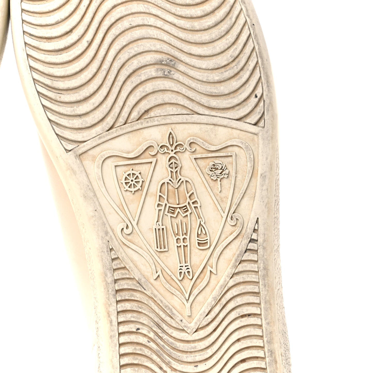 X DISNEY Miro Soft Calfskin Mickey Mouse Print Womens Ace Sneakers 35.5 Ivory Deep Orange