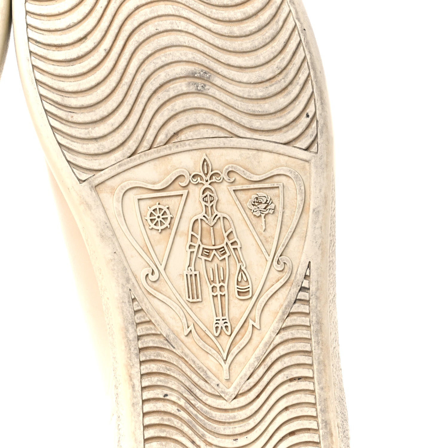 Gucci X DISNEY Miro Soft Calfskin Mickey Mouse Print Womens Ace Sneakers 35.5 Ivory Deep Orange 6 of 9